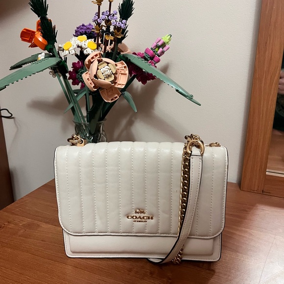 Coach Cream Quilted Crossbody Bag - Picture 2 of 7